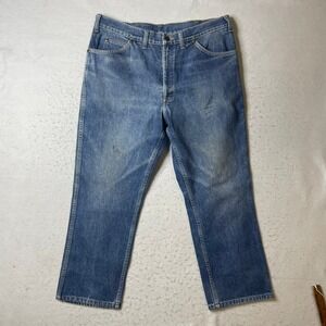 Lee Mens Straight Leg Jeans Blue Denim‎ Medium Wash Workwear CA-00089 Size 35x26